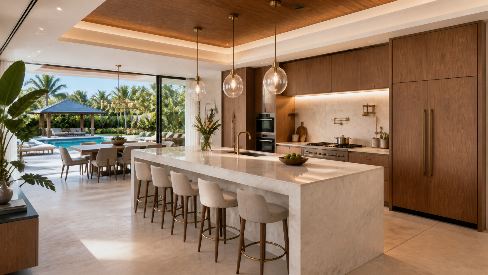 Cocina con isla central